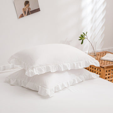 Ruffled Pillow Shams & Body Pillow Cover – Soft Wrinkle Resistant Bedding Collection Envelope Closure