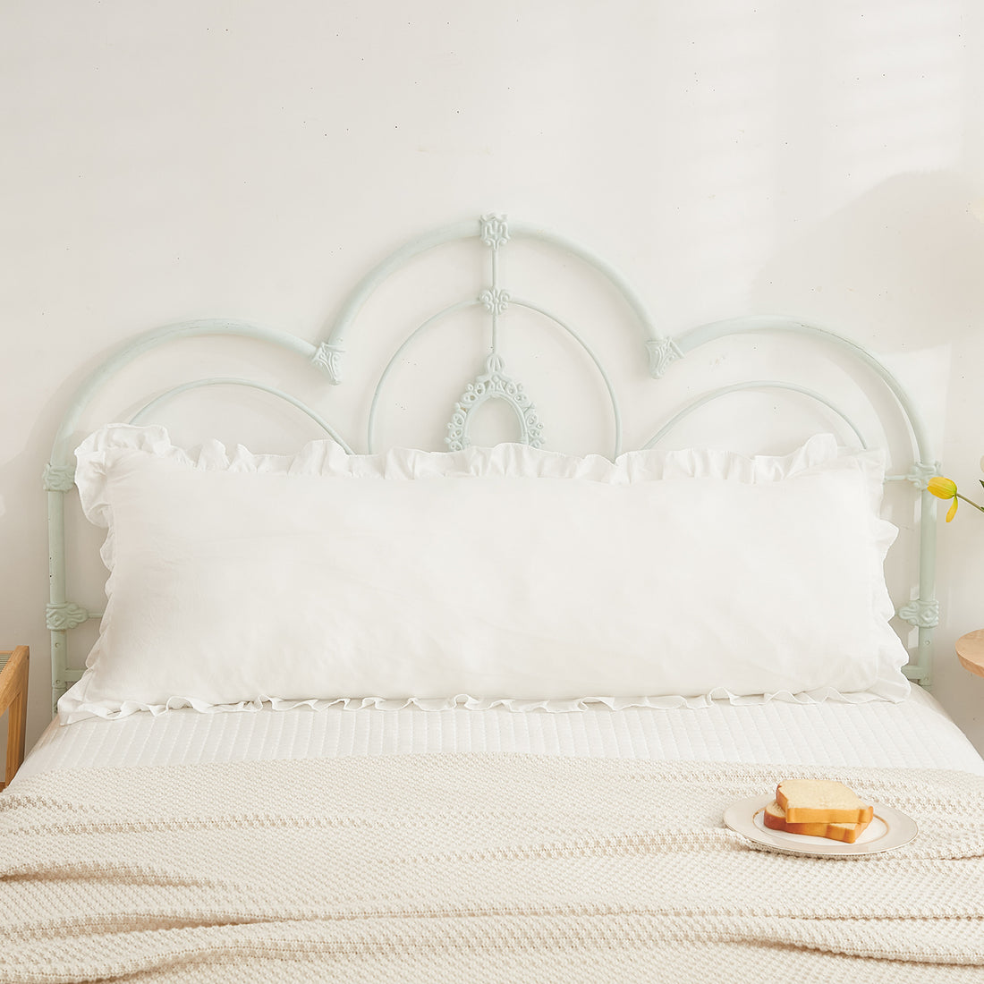 Ruffled Pillow Shams & Body Pillow Cover – Soft Wrinkle Resistant Bedding Collection Envelope Closure