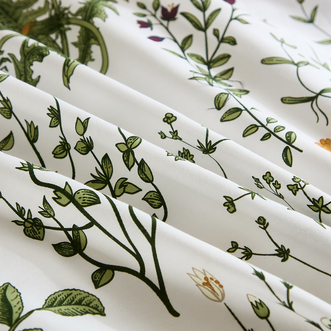 Cotton Duvet Cover Set – 100% Washed Cotton Reversible Floral Bedding with Zipper Closure, Soft Breathable 3-Piece Set for All Seasons