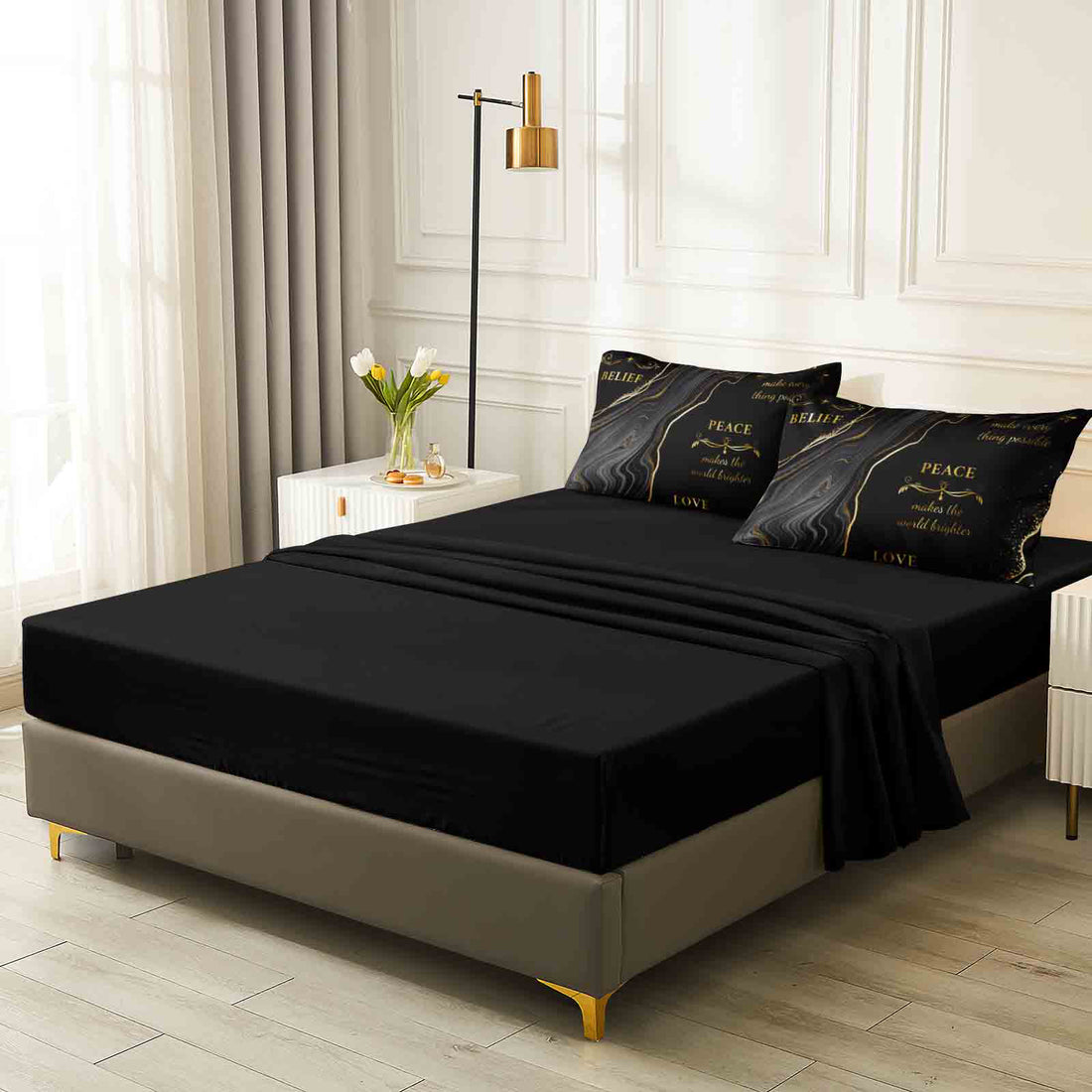 3D Print Bed in a Bag – 8-Piece Comforter with Sheets, Luxury Printed Bedding for All Seasons, Queen/King