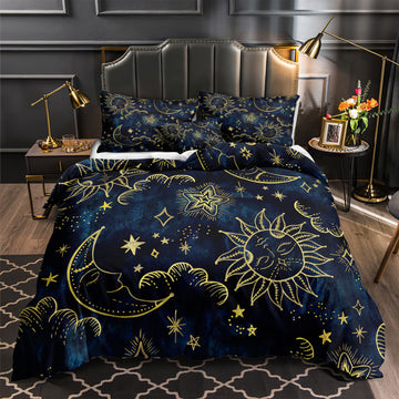 Comforter Set with Pillowcases & Cushion Cover – Soft Lightweight All Season Bedding, Stylish Pattern Quilt, King/Queen/Cal King